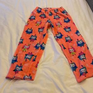 Girls fuzzy pajama pants!
